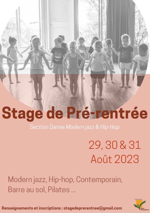 Stage de Pré-rentrée Danse Modern Jazz et Hip Hop