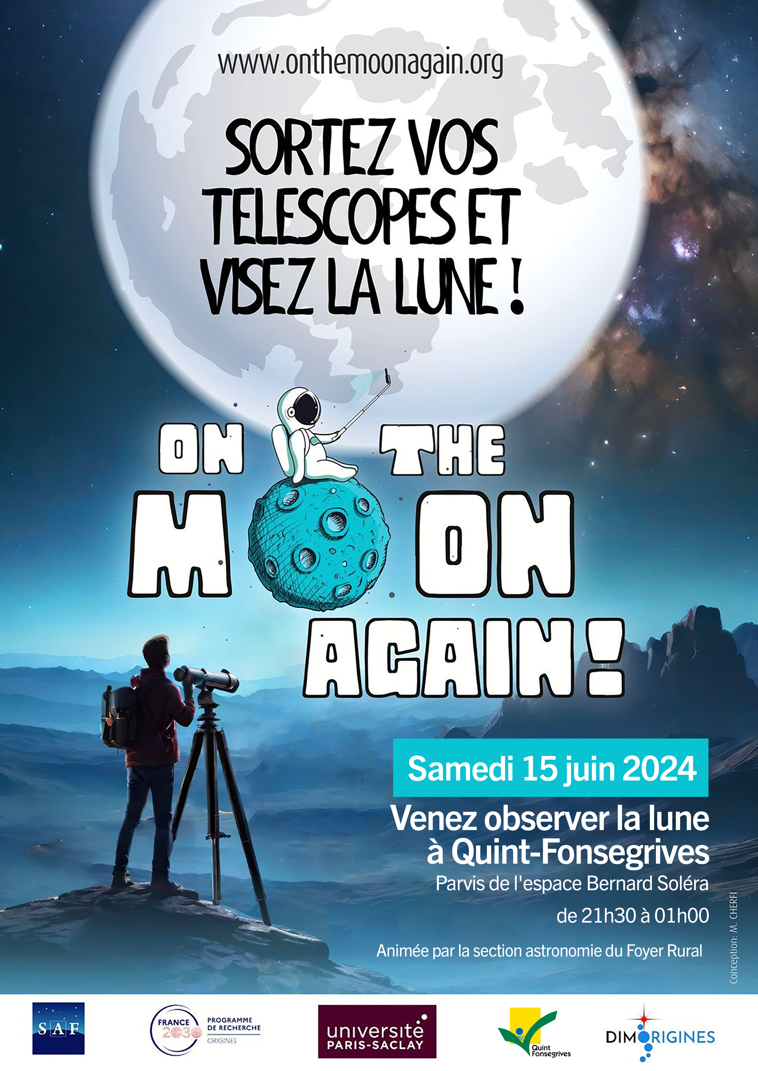 Soirée Astronomie : observation de la Lune "On the Moon Again"