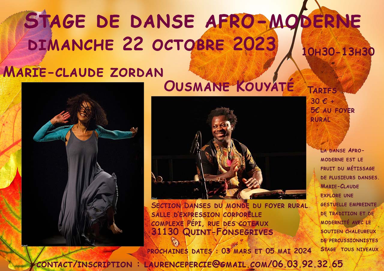 Stage de danse africaine le 03/03/2024