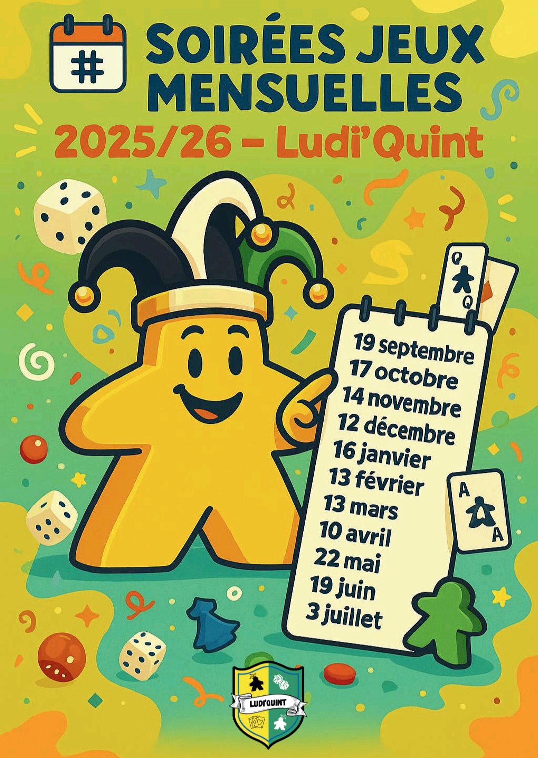Calendrier Soirée Jeux LudiQuint